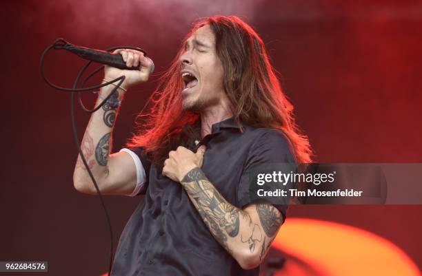 Brandon Boyd of Incubus performs during the 2018 BottleRock Napa Valley at Napa Valley Expo on May 25, 2018 in Napa, California.