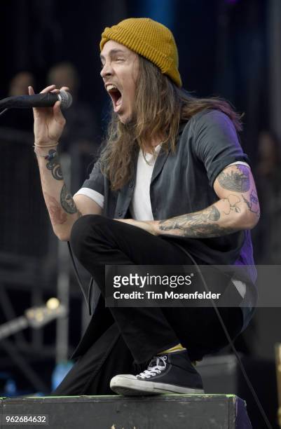 Brandon Boyd of Incubus performs during the 2018 BottleRock Napa Valley at Napa Valley Expo on May 25, 2018 in Napa, California.