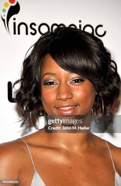 Actress Monique Coleman attends the 1st Annual Data Awards presented by wil.i.am, the Black Eyed Peas and Dipdive at the Palladium on January 28,...