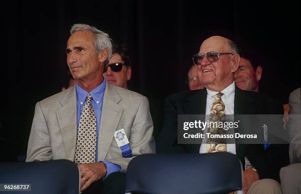 Sandy Koufax looks on during the 1997 Hall of Fame Induction Ceremony at Clark Sports Center on August 3.1997 in Cooperstown, New York.