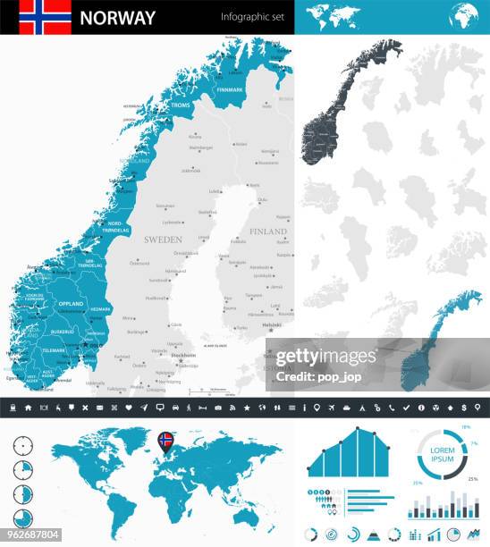 08 - norway - murena infographic 10 - oslo stock illustrations