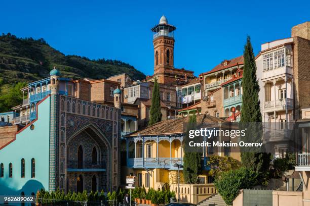 tbilisi sulphur baths district (abanotubani) - tiflis stock pictures, royalty-free photos & images