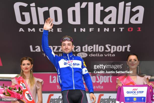 Podium / Elia Viviani of Italy and Team Quick-Step Floors Purple Points Jersey / Celebration / during the 101st Tour of Italy 2018, Stage 20 a 214km...