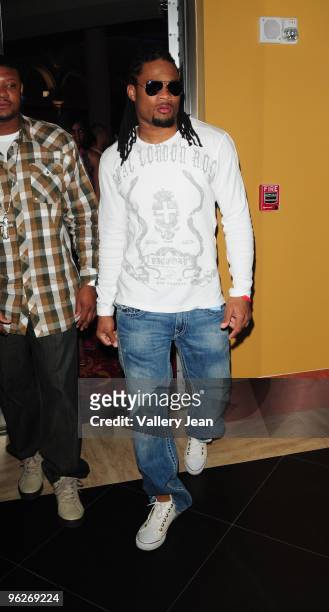 Pro Bowl Player Josh Cribbs of the Cleveland Browns is seen at the MI-VI club at the Gulfstream Park and Casino on January 28, 2010 in Miami, Florida.