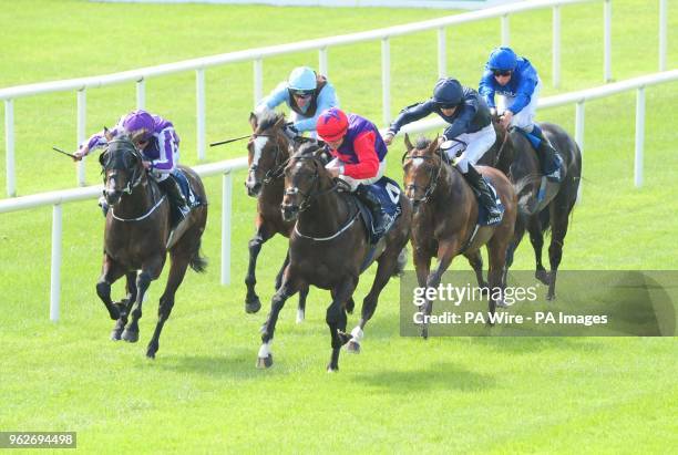 Romanised ridden by jockey Shane Foley on the way to winning the Tattersalls Irish 2,000 Guineas during day one of the 2018 Tattersalls Irish Guineas...