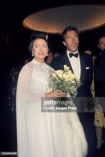 Princess Margaret and Antony Armstrong-Jones attend the Royal Ballet at the MET circa May 1974 in New York City.