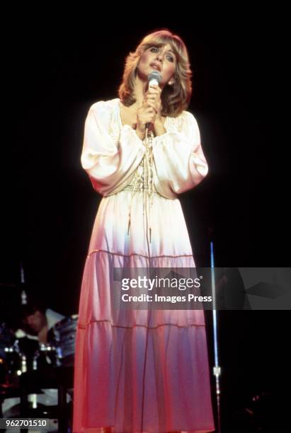 Olivia Newton-John in concert circa 1985 in New York City.