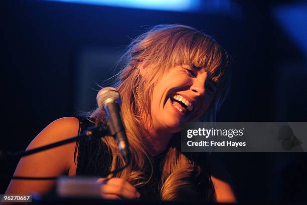 Musician Grace Potter of Grace Potter and the Nocturnals performs at the Music Café - Day 8 during the 2010 Sundance Film Festival at Filmmaker Lodge...