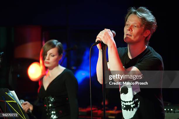 Me And The White Tiger' performs live as support act for Tocotronic at Radio Sputnik on January 29, 2010 in Halle, Germany.