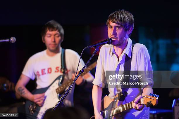 Tocotronic performs at Radio Sputnik on January 29, 2010 in Halle, Germany.