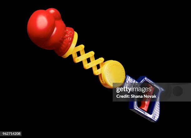 boxing glove punching toy - funny boxing stock-fotos und bilder