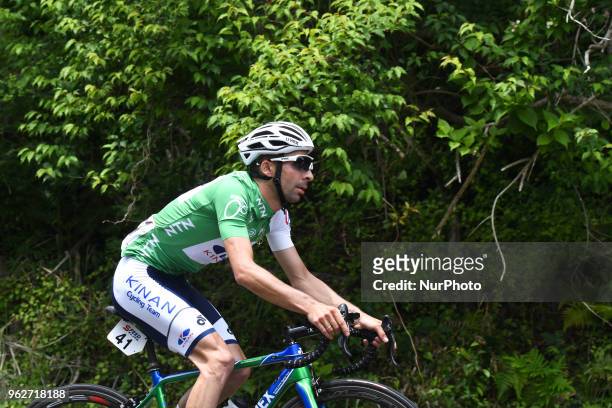 The Race Leader, Marcos Garcia Fernandez , during Izu stage, 120.8km on Izu-Japan Cycle Sports Center Road Circuit, the seventh stage of Tour of...