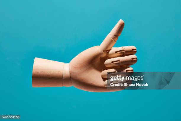 model hand flashes the like symbol - permission concept stock-fotos und bilder