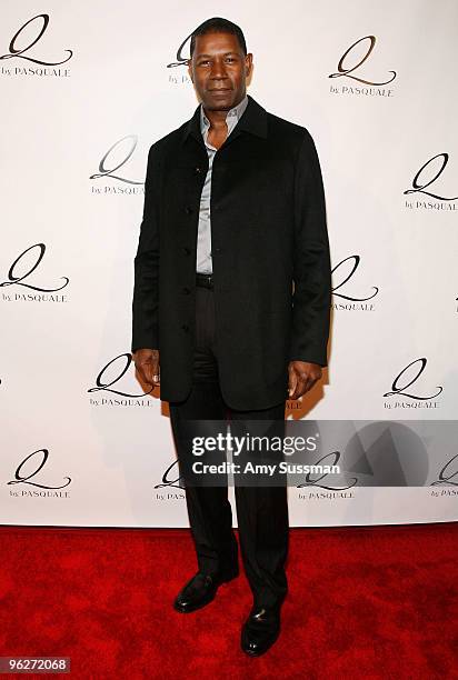 Actor Dennis Haysbert attends the debut of "Q by Pascale" glass shoes on January 29, 2010 in Los Angeles, California.