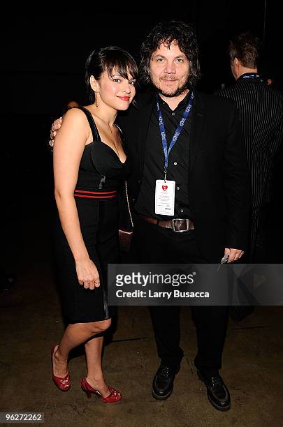 Musicians Norah Jones and Jeff Tweedy of Wilco attend the 2010 MusiCares Person Of The Year Tribute To Neil Young at the Los Angeles Convention...