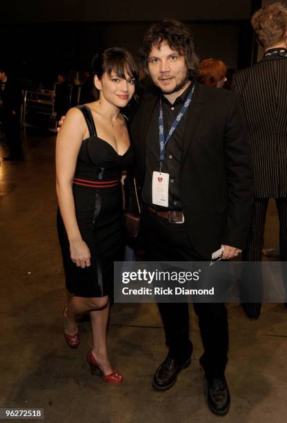 Musicians Norah Jones and Jeff Tweedy of Wilco at the 2010 MusiCares Person Of The Year Tribute To Neil Young at the Los Angeles Convention Center on...