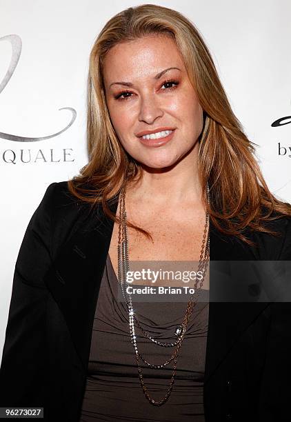 Anastacia attends Q By Pasquale Glass Shoe Debut Launch Party at Q by Pasquale Studio on January 29, 2010 in Los Angeles, California.