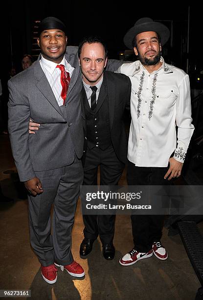 Musicians Robert Randolph, Dave Matthews and Ben Harper attend the 2010 MusiCares Person Of The Year Tribute To Neil Young at the Los Angeles...