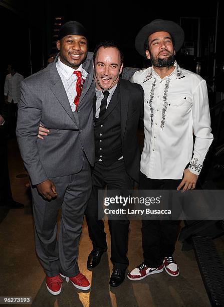 Musicians Robert Randolph, Dave Matthews and Ben Harper attend the 2010 MusiCares Person Of The Year Tribute To Neil Young at the Los Angeles...