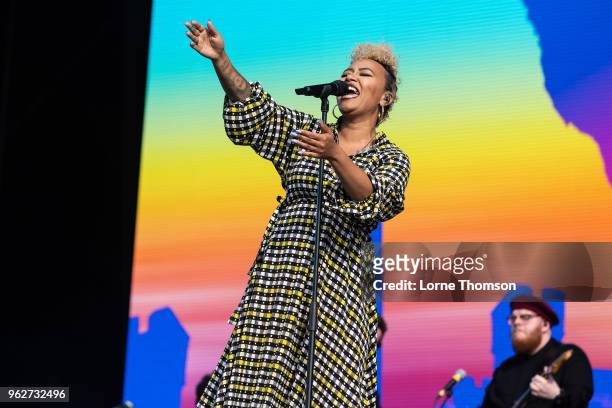 Emeli Sande performs at BBC Radio - The Biggest Weekend at Scone Palace on May 26, 2018 in Perth, Scotland.