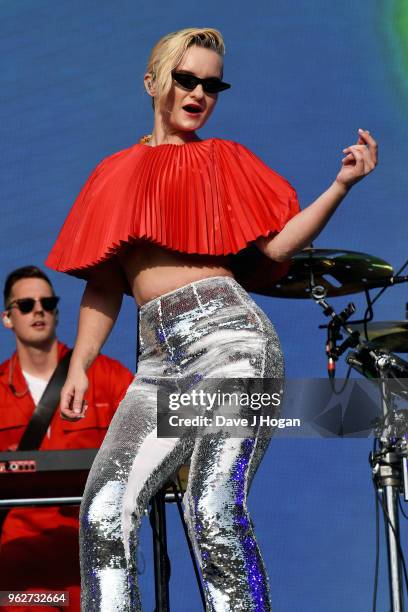 Grace Chatto of Clean Bandit performs during day 1 of BBC Radio 1's Biggest Weekend 2018 held at Singleton Park on May 26, 2018 in Swansea, Wales.