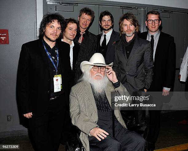 Musical group Wilco and musician Leon Russell attend the 2010 MusiCares Person Of The Year Tribute To Neil Young at the Los Angeles Convention Center...