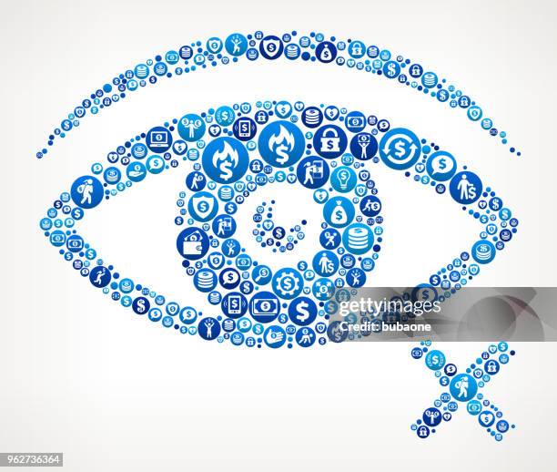 blind  money blue icon pattern background - blind white background stock illustrations