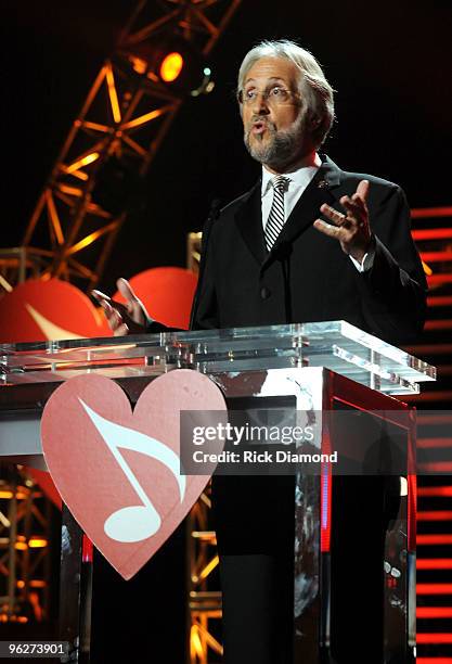 President of the National Academy of Recording Arts and Sciences Neil Portnow speaks at the 2010 MusiCares Person Of The Year Tribute To Neil Young...