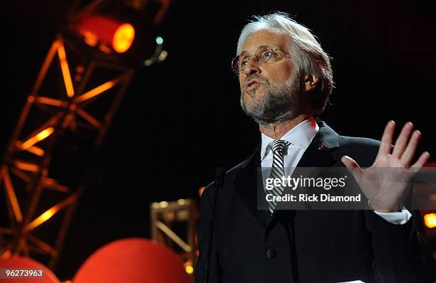 President of the National Academy of Recording Arts and Sciences Neil Portnow speaks at the 2010 MusiCares Person Of The Year Tribute To Neil Young...