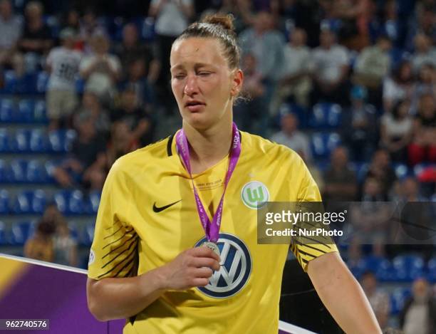 Dejected Almuth Schult goalkeeper of VFL Wolfsburg during the UEFA Women's Champions League Final match between VFL Wolfsburg and Olympique Lyonnais...