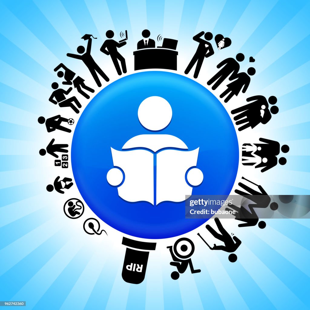 Book Reading Lifecycle Stages of Life Background