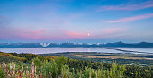 Panorama Homer Spit, Kachemak Bay, Alaska