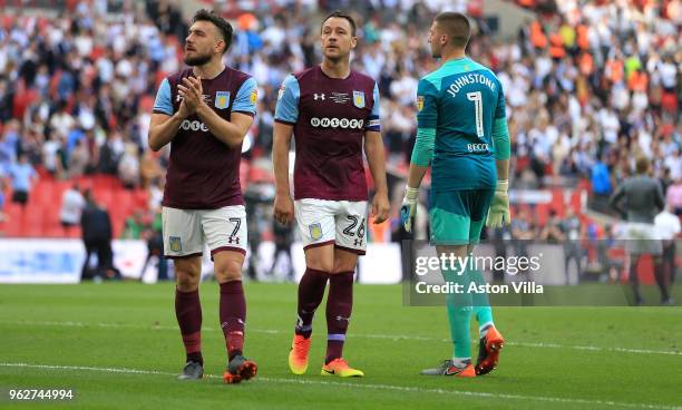 John Terry and Robert Snodgrass of Aston Villa react following defeat during the Sky Bet Championship Play Off Final between Aston Villa and Fulham...