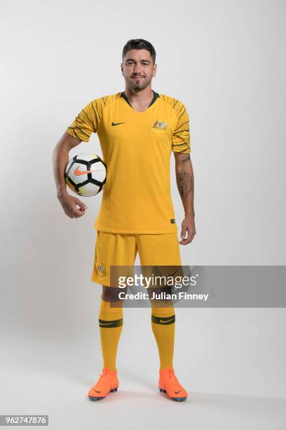 Dimitri Petratos poses for a picture during the Australia team portrait session on March 20, 2018 in Oslo, Norway.