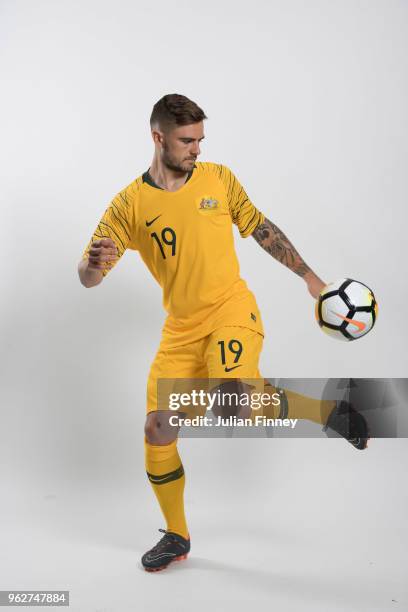 Josh Risdon poses for a picture during the Australia team portrait session on March 20, 2018 in Oslo, Norway.