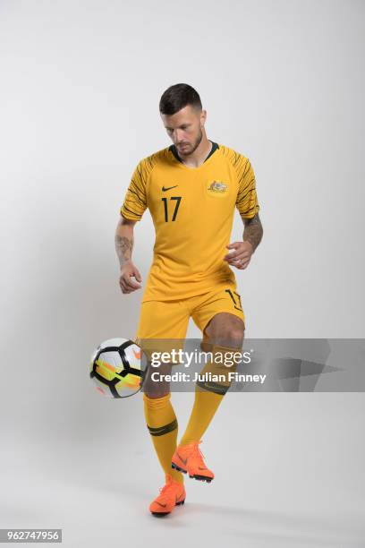 Nikita Rukavytsya poses for a picture during the Australia team portrait session on March 20, 2018 in Oslo, Norway.