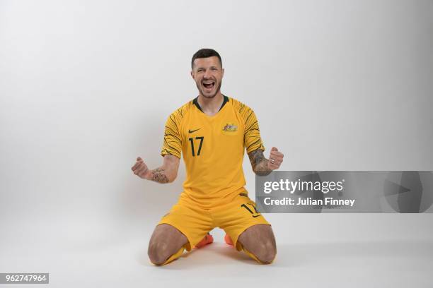 Nikita Rukavytsya poses for a picture during the Australia team portrait session on March 20, 2018 in Oslo, Norway.