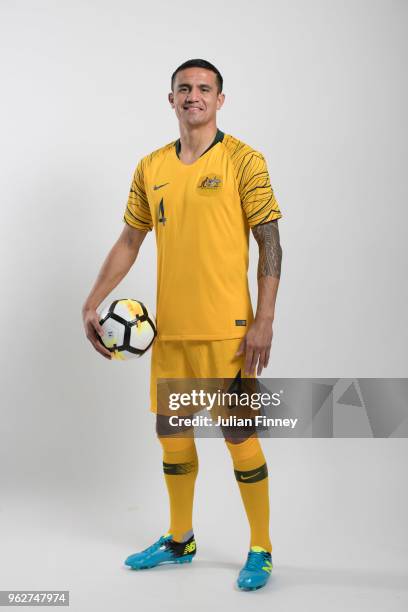 Tim Cahill poses for a picture during the Australia team portrait session on March 20, 2018 in Oslo, Norway.