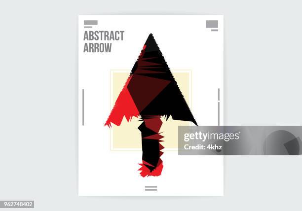 abstrakte cursor pfeil grafik-design plakat-layout-vorlage - postmodern stock-grafiken, -clipart, -cartoons und -symbole