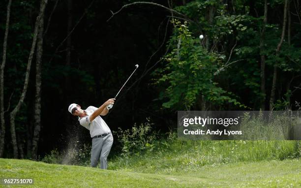 Lanto Griffin hits his tee shot on the fifth hole during the third round of the Nashville Golf Open at the Nashville Golf and Athletic Club on May...