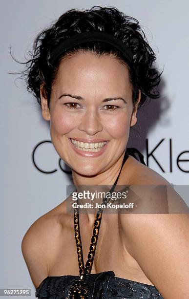 Actress Sydney Penny arrives to Calvin Klein Men's And Women's Spring 2010 Collections Preview Benefit on January 28, 2010 in Los Angeles, California.