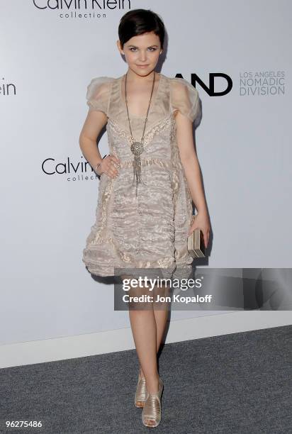 Actress Ginnifer Goodwin arrives to Calvin Klein Men's And Women's Spring 2010 Collections Preview Benefit on January 28, 2010 in Los Angeles,...