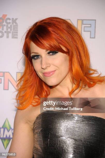 Actress Bonnie McKee arrives at the 13th Annual "Friends And Family" GRAMMY Event, held at Paramount Studios on January 29, 2010 in Los Angeles,...