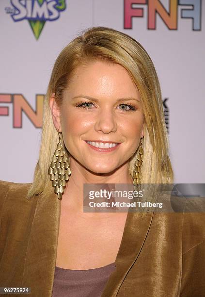 Host Carrie Keagan arrives at the 13th Annual "Friends And Family" GRAMMY Event, held at Paramount Studios on January 29, 2010 in Los Angeles,...