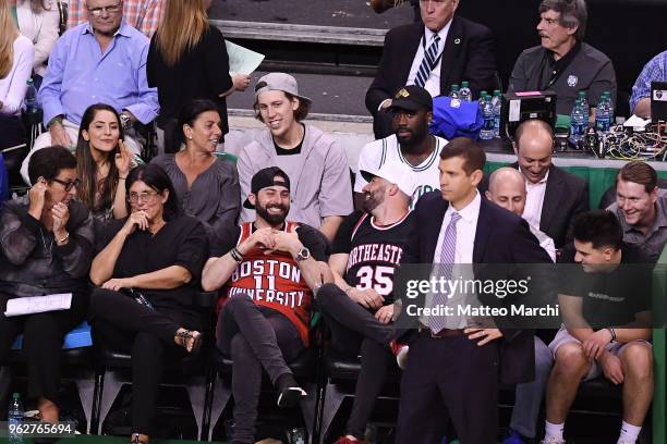 Kelly Olynyk attends the game between the Cleveland Cavaliers and the Boston Celtics on Game Five of the 2018 NBA Eastern Conference Finals on May...