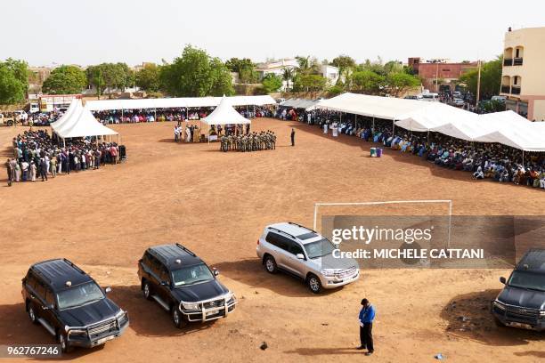 General view of the funeral of griot singer Kasse Mady Diabate is pictured on May 26, 2018 in Bamako. - Kasse Mady Diabate died on May 24, 2018 at...