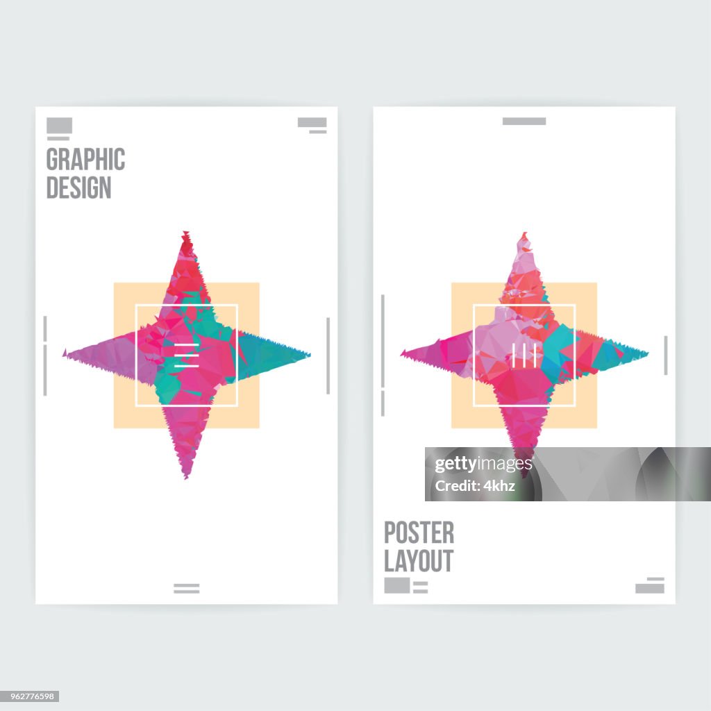 Ster Layout Abstract Star Shape Graphic Design Poster Layout Template High-Res ...