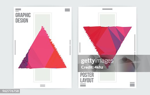 Triangle Design Post Abstract Triangle Shape Graphic Design Poster Layout Template High-Res ...