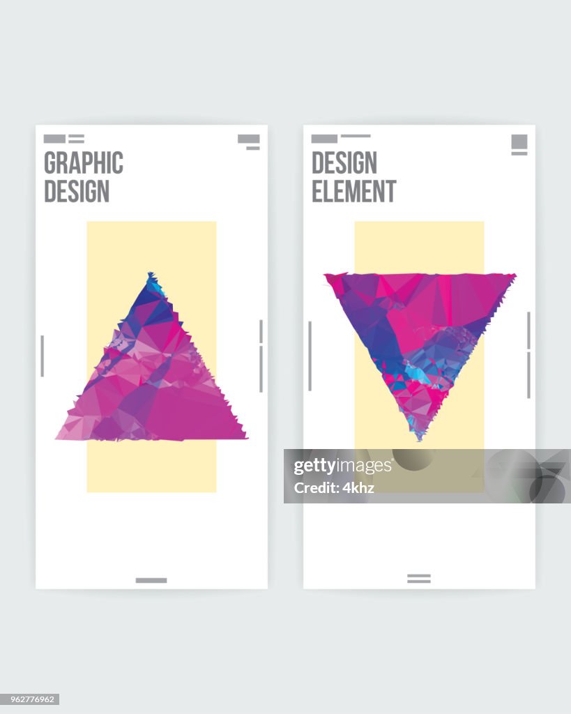 Triangular Shape Image Layout Abstract Triangle Shape Graphic Design Poster Layout Template High-Res ...