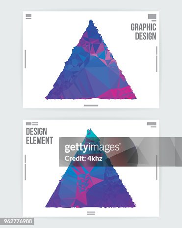 Abstract Triangle Shape Graphic Design Poster Layout Template High-Res ...